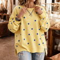 New Arrival 🔥Polka Dot Ribbon-Tie Polka Dot Neck Sweatshirt