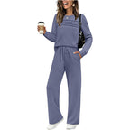 New Arrival 🔥Women's Crew Neck Top & Drawstring Pants Set
