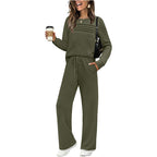 New Arrival 🔥Women's Crew Neck Top & Drawstring Pants Set
